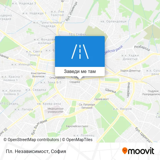 Пл. Независимост карта