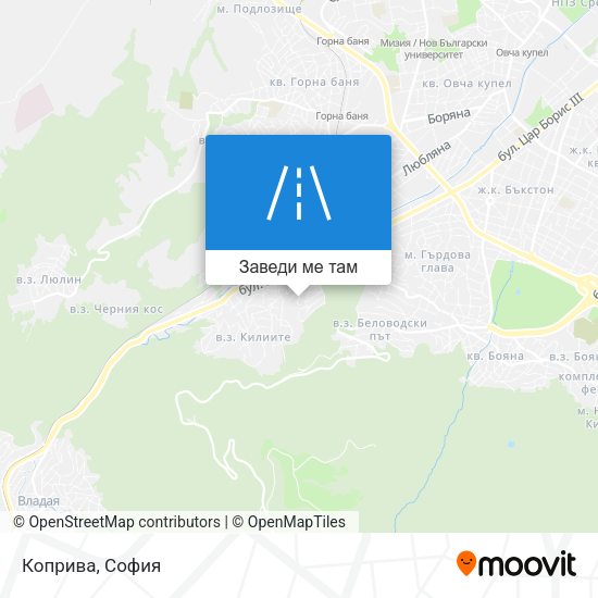 Коприва карта