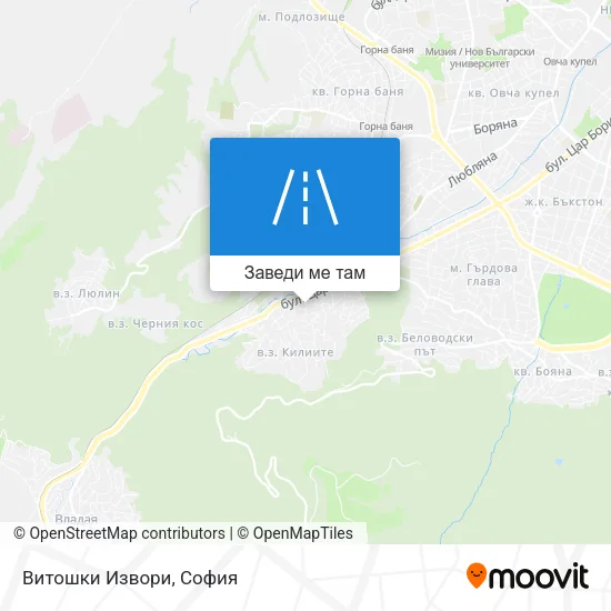 Витошки Извори карта