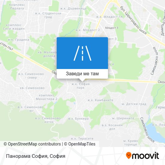 Панорама София карта