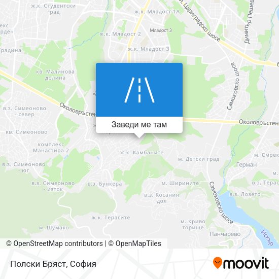 Полски Бряст карта
