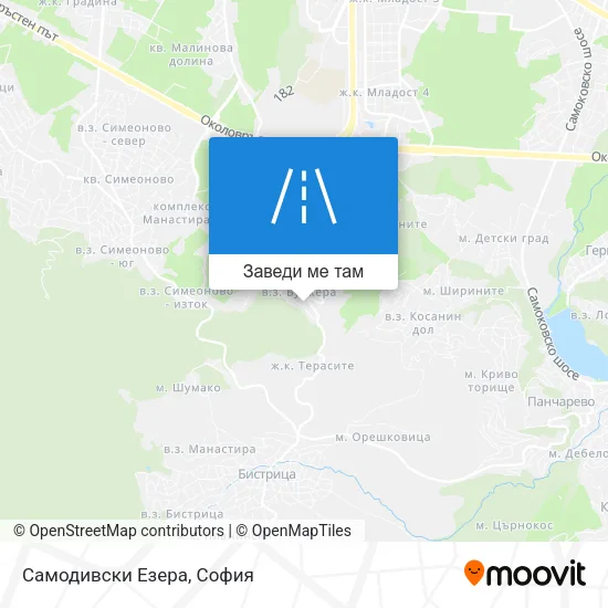 Самодивски Езера карта