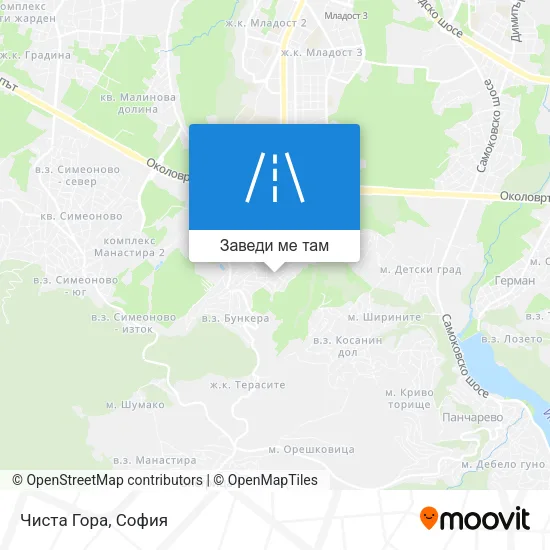 Чиста Гора карта