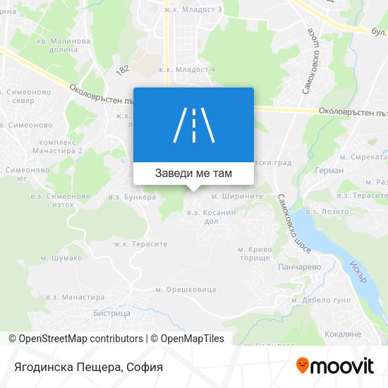 Ягодинска Пещера карта