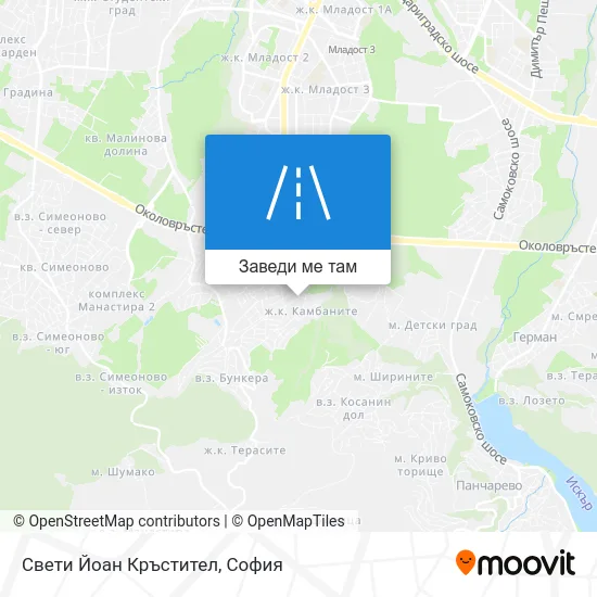 Свети Йоан Кръстител карта