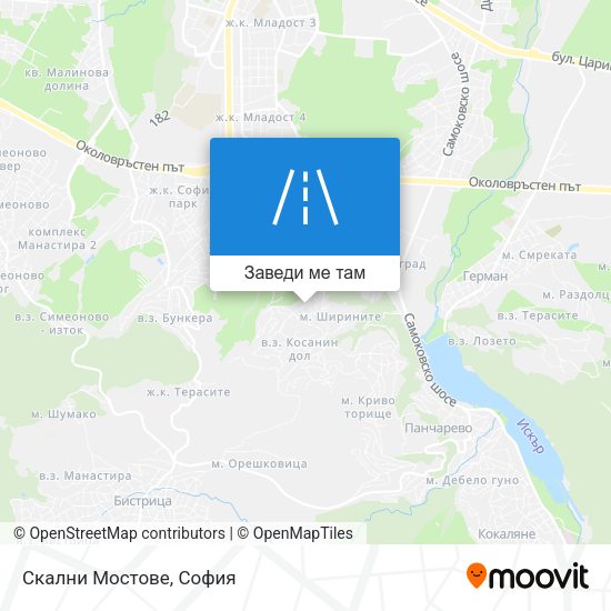 Скални Мостове карта