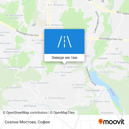 Скални Мостове карта