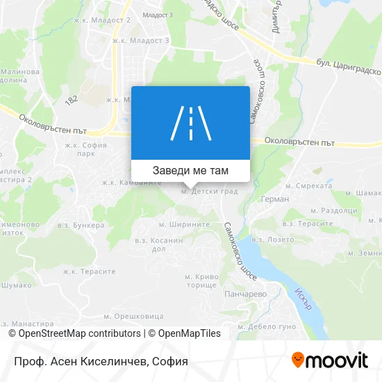 Проф. Асен Киселинчев карта