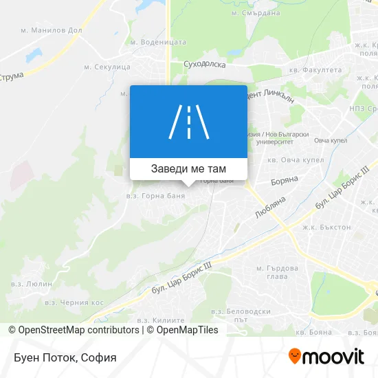 Буен Поток карта