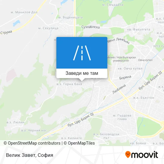 Велик Завет карта