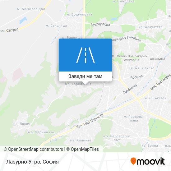 Лазурно Утро карта