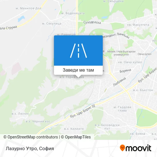 Лазурно Утро карта