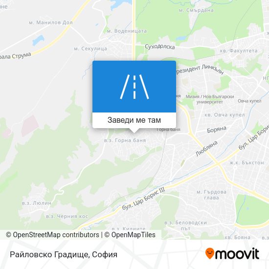 Райловско Градище карта