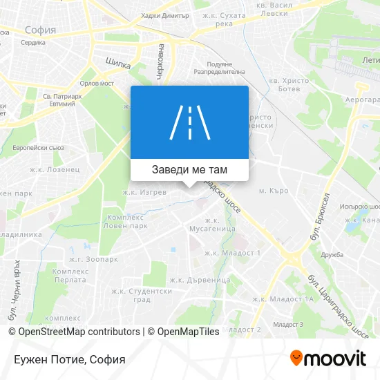 Еужен Потие карта