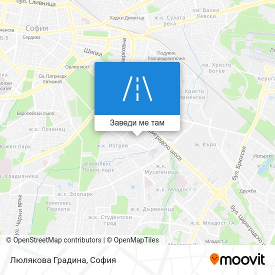 Люлякова Градина карта