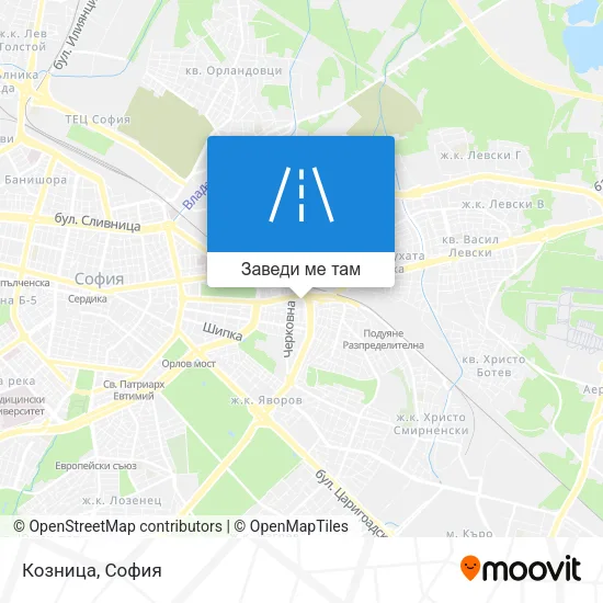 Козница карта