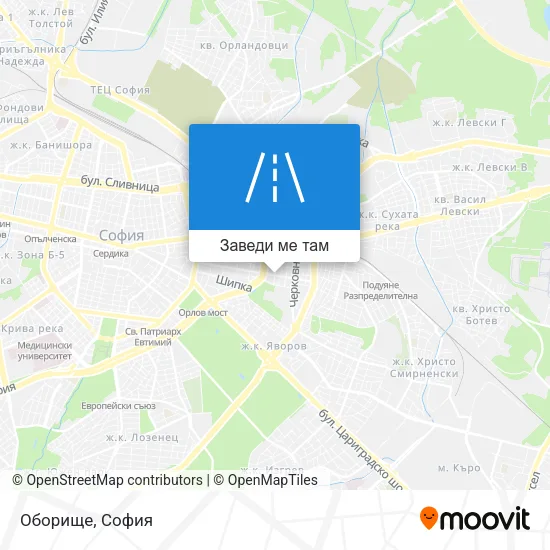 Оборище карта