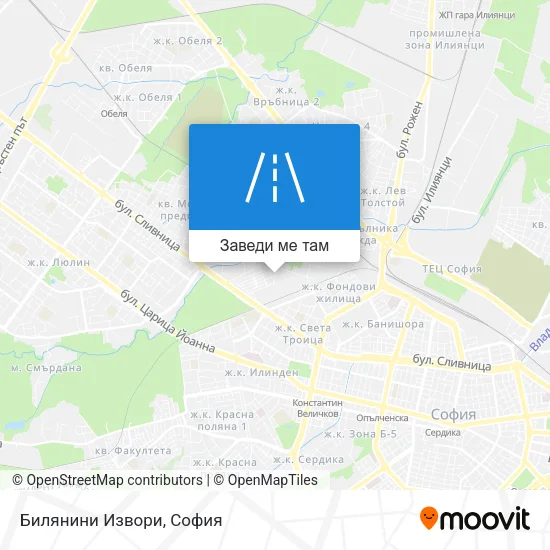 Билянини Извори карта