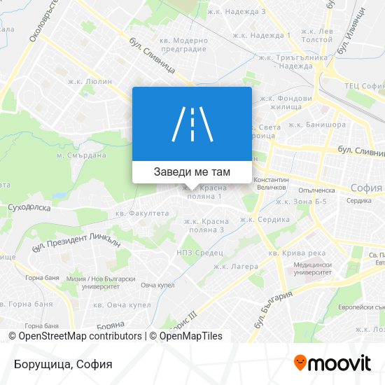 Борущица карта
