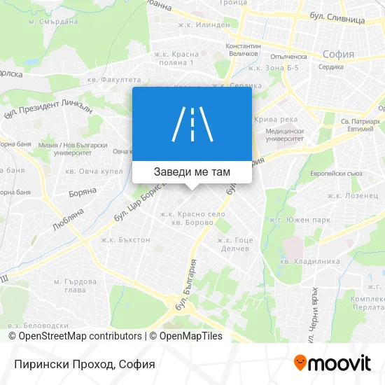Пирински Проход карта