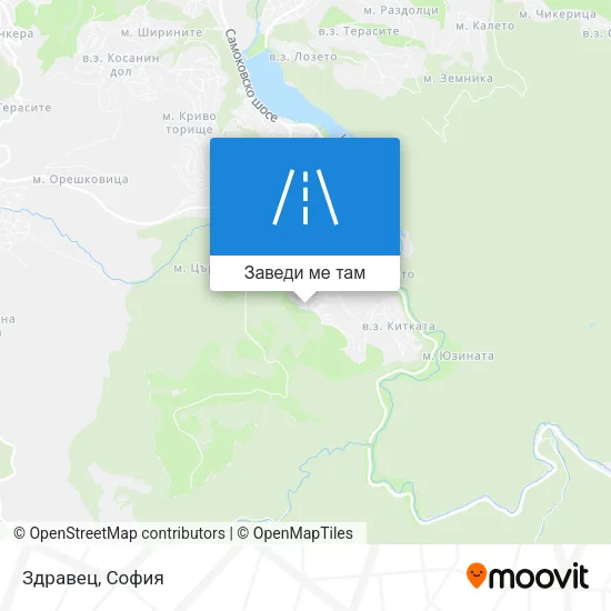 Здравец карта