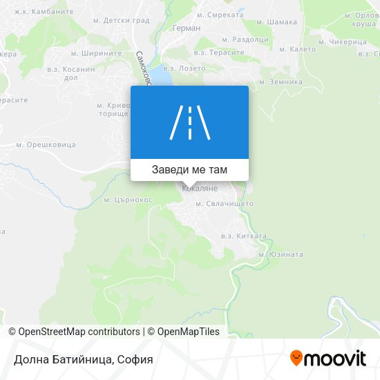 Долна Батийница карта