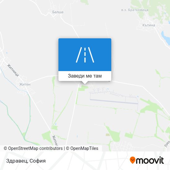Здравец карта