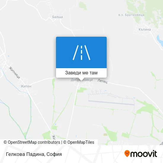Гелкова Падина карта