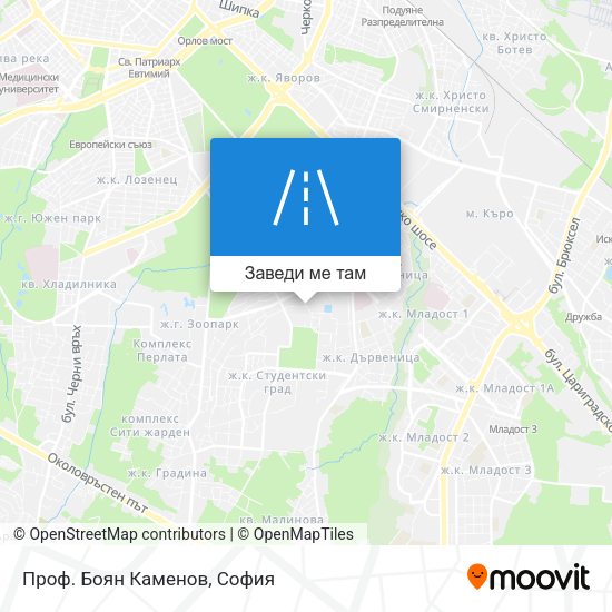 Проф. Боян Каменов карта