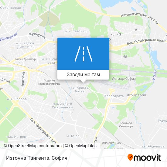 Източна Тангента карта