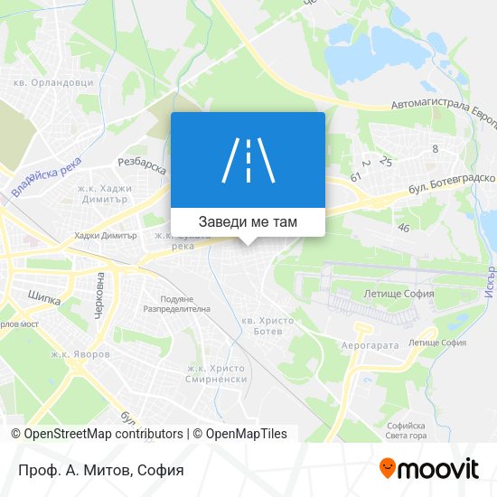 Проф. А. Митов карта