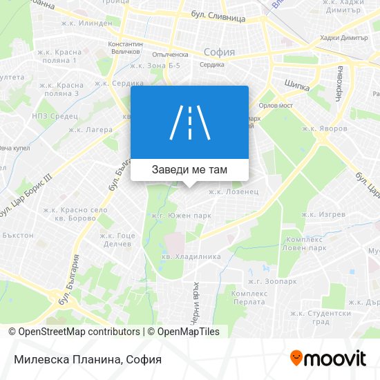 Милевска Планина карта