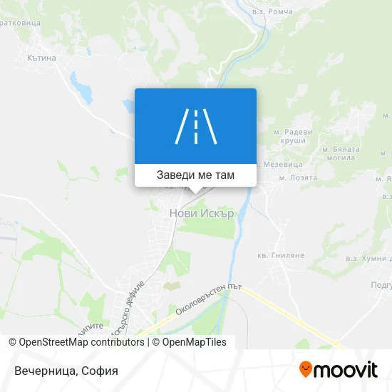 Вечерница карта