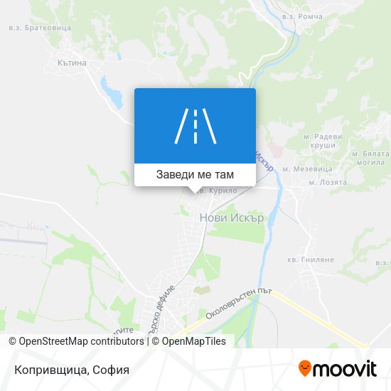 Копривщица карта