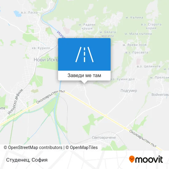 Студенец карта
