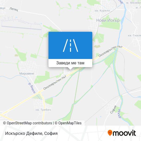 Искърско Дефиле карта