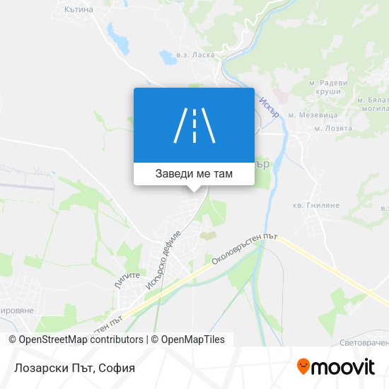 Лозарски Път карта