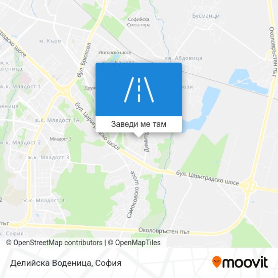 Делийска Воденица карта
