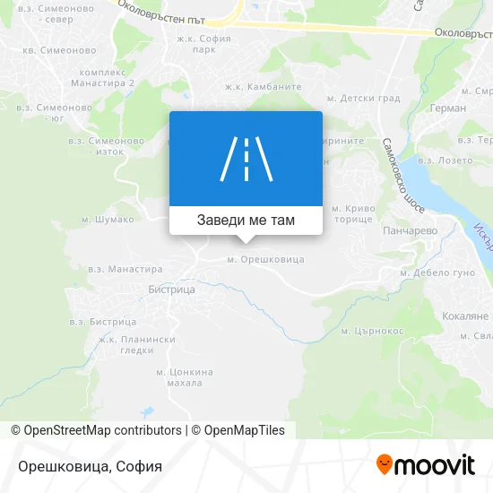 Орешковица карта