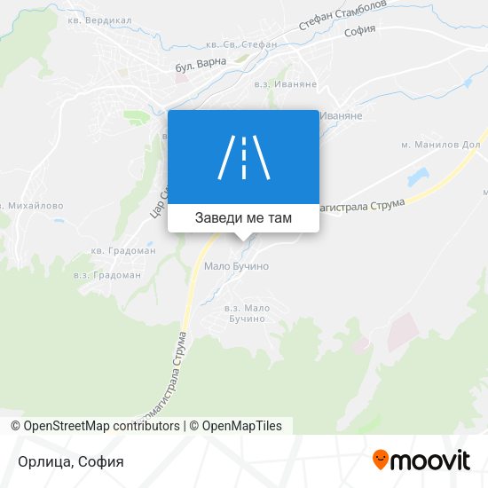 Орлица карта