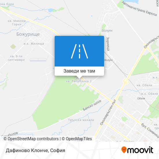 Дафиново Клонче карта