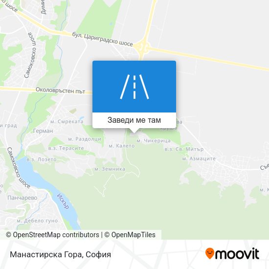 Манастирска Гора карта