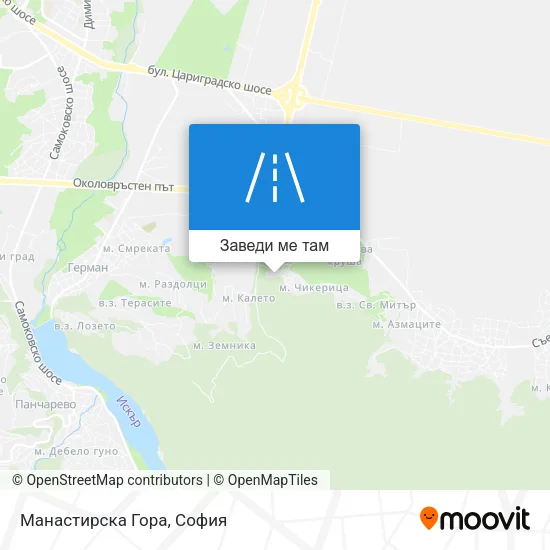 Манастирска Гора карта
