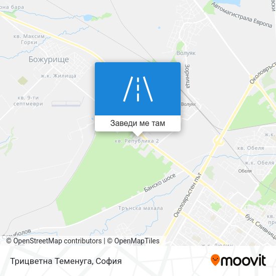 Трицветна Теменуга карта