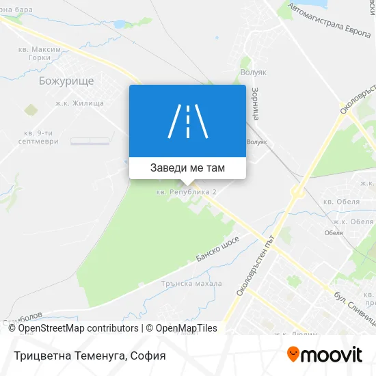 Трицветна Теменуга карта