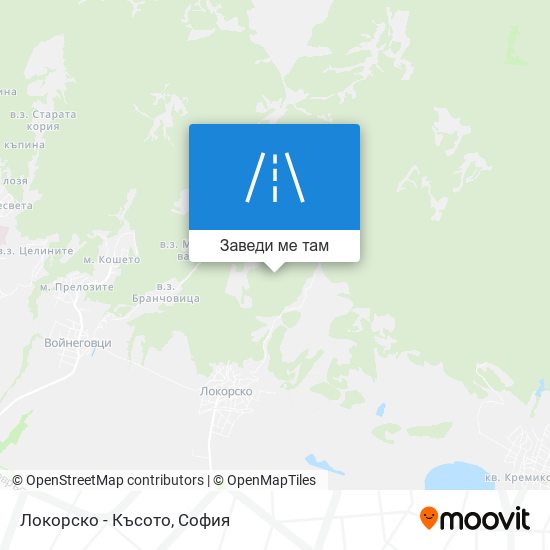 Локорско - Късото карта