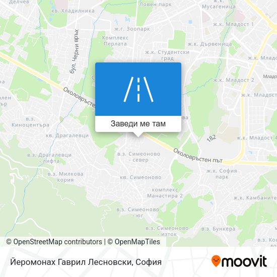Йеромонах Гаврил Лесновски карта