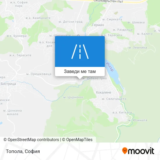 Топола карта