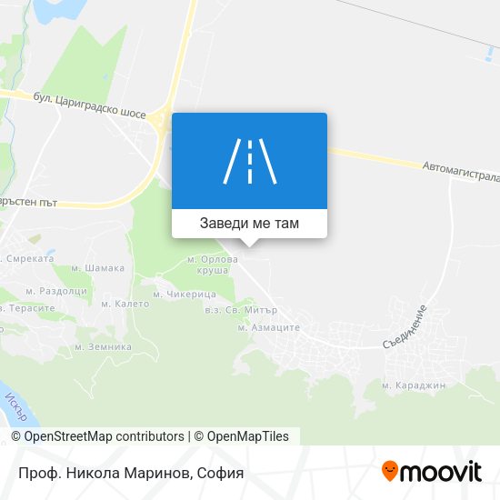 Проф. Никола Маринов карта