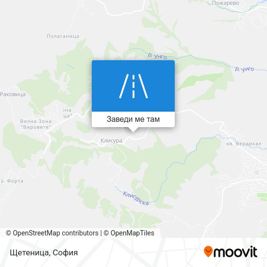 Щетеница карта